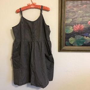 Grey Chambray Baby Doll Dress